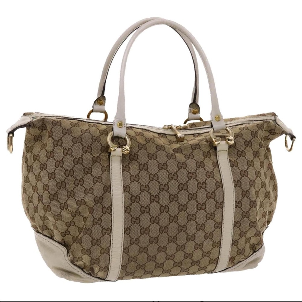 Gucci GG Beige Monogram Tote Bag